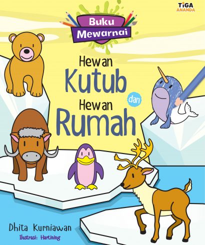 Buku Mewarnai: Hewan Kutub dan Hewan Rumah